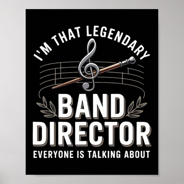 Funny Band Director Music Teacher Back To School  Poster (Front)