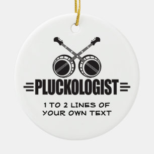 Funny Banjo Ceramic Ornament
