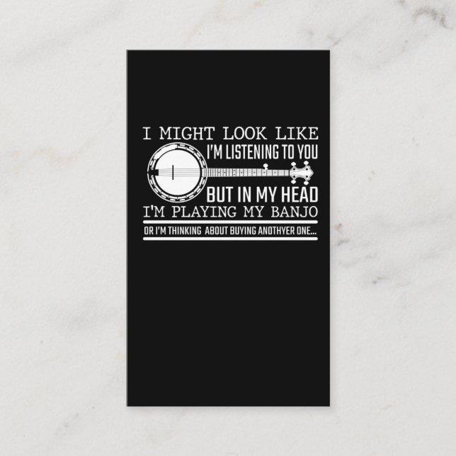 Funny Banjo Player Gift for Country Music Lover Business Card (Front)