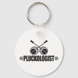 Funny Banjo Player Key Ring