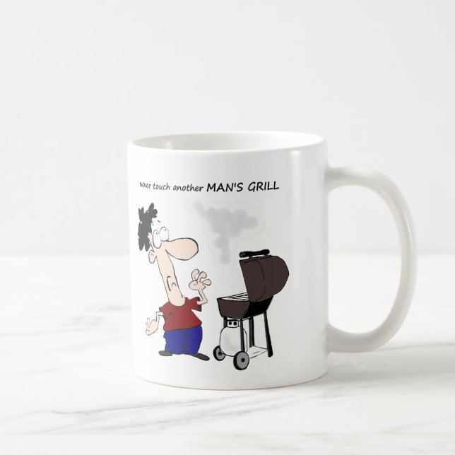 Funny Barbecue BBQ Cookout Quote Cartoon Cook Coffee Mug (Right)