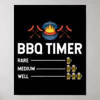 Funny Barbecue Chef Bbq Timer Beer Drinking Party