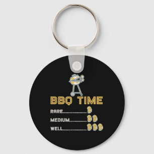 Funny Barbecue Chef Smoked Meat Beer Drinking Gift Key Ring