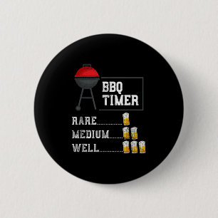 Funny Barbecue Chef Smoked Meat Steak Beer Gift Bb 6 Cm Round Badge