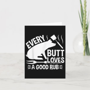 Funny Barbecue Design Grilled Pork Pig Bbq Card