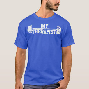 Funny Barbell Design For Men Women Weight Lifting  T-Shirt