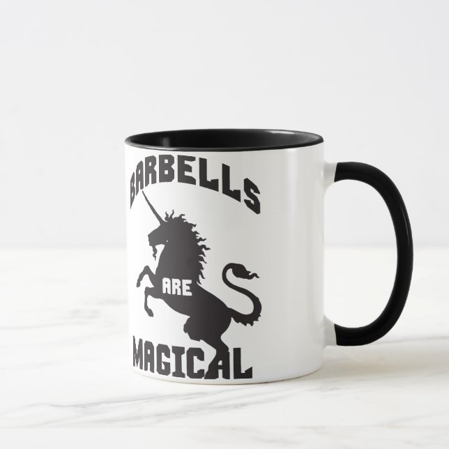 Funny Barbell Lifting Gym Humour Mug (Right)