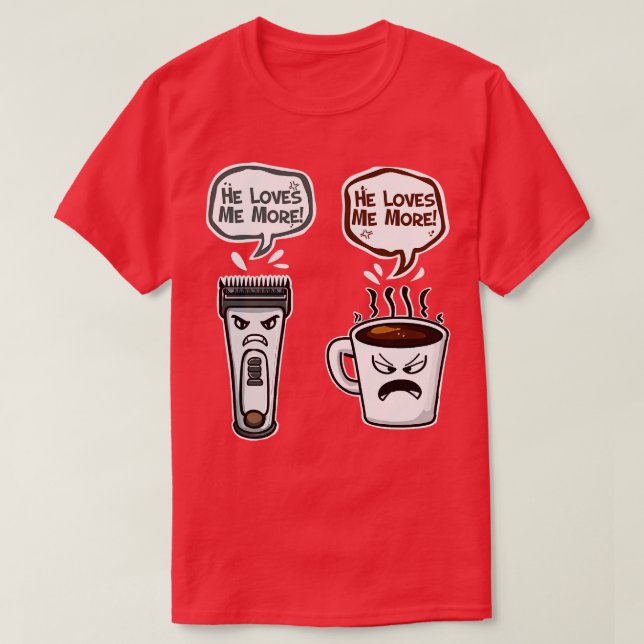 Funny Barber coffee lover T-Shirt (Design Front)