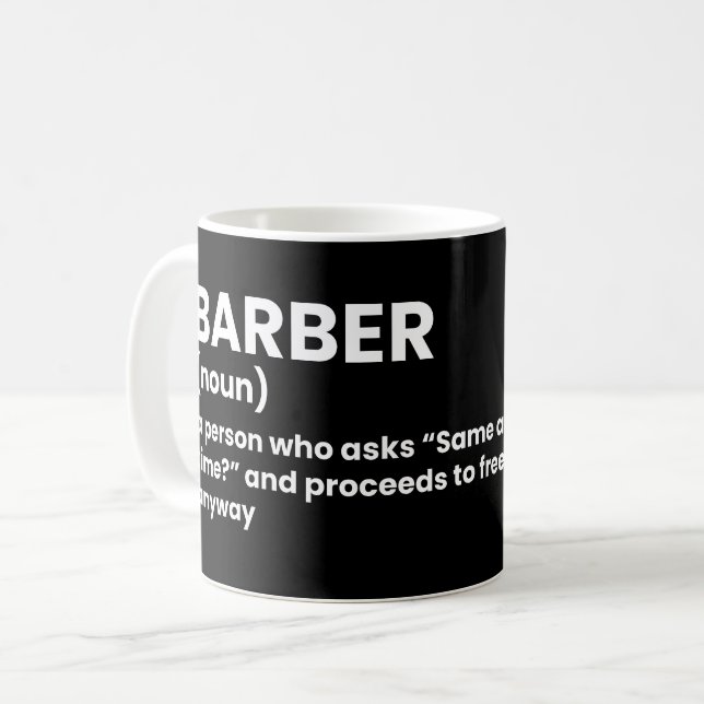 Funny Barber Definition Coffee Mug (Front Left)