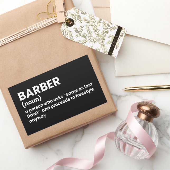 Funny Barber Definition Rectangular Sticker (Gifting)