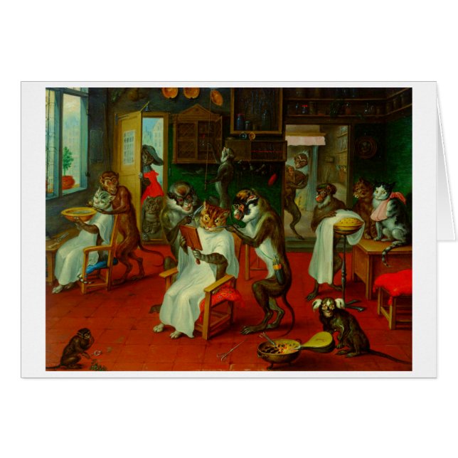 Funny Barber Shop Salon Cats Ape Monkeys (Front Horizontal)
