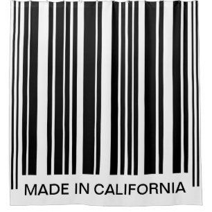 Funny Barcode Black and White Stripes Shower Curtain