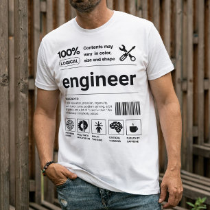 Funny Barcode Modern Engineer Gift T-Shirt