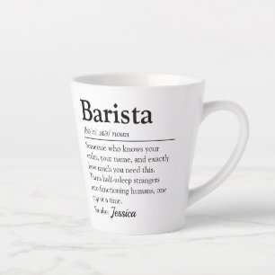 Funny Barista Definition Coffee Shop Appreciation Latte Mug
