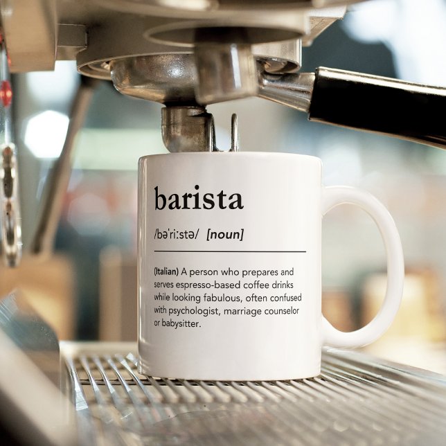 Funny barista definition job description coffee mug (Creator Uploaded)