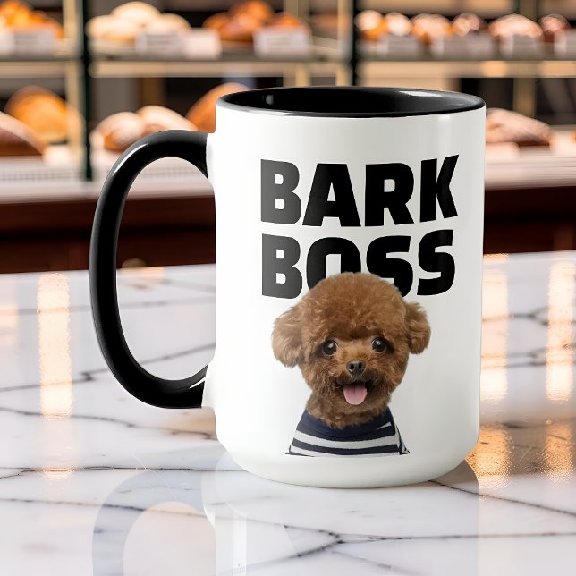 Funny Bark Boss Dog Photo Personalised Mug (Creator Uploaded)