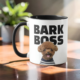 Funny Bark Boss Dog Photo Personalised Mug