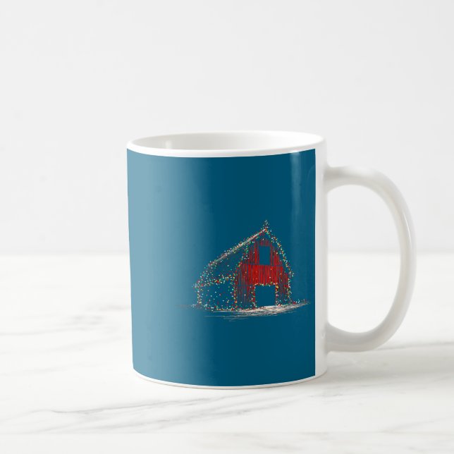 Funny Barn Christmas Graphics Lights Lover Farm Fa Coffee Mug (Right)