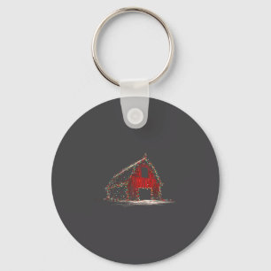 Funny Barn Christmas Graphics Lights Lover Farm Fa Key Ring