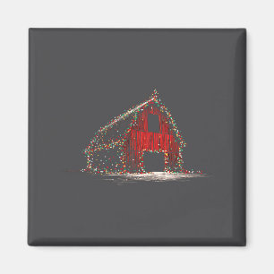 Funny Barn Christmas Graphics Lights Lover Farm Fa Magnet