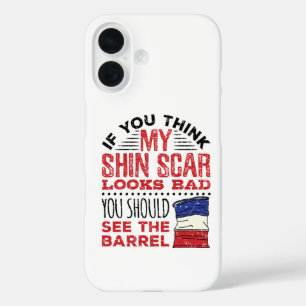 Funny Barrel Racing Shin Scar Rodeo Cowgirl iPhone 16 Case