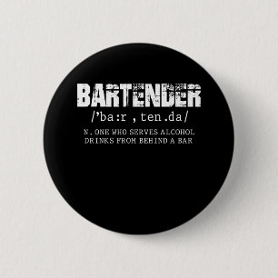 Funny Bartender Alcohol Mixer Barkeeper Jokes 6 Cm Round Badge