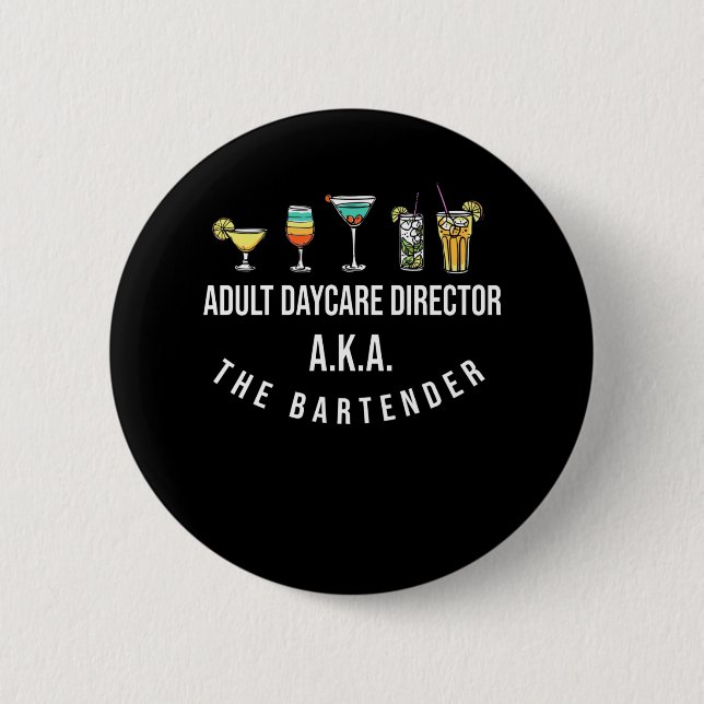 Funny Bartender Alcohol Mixer Barkeeper Jokes 6 Cm Round Badge (Front)