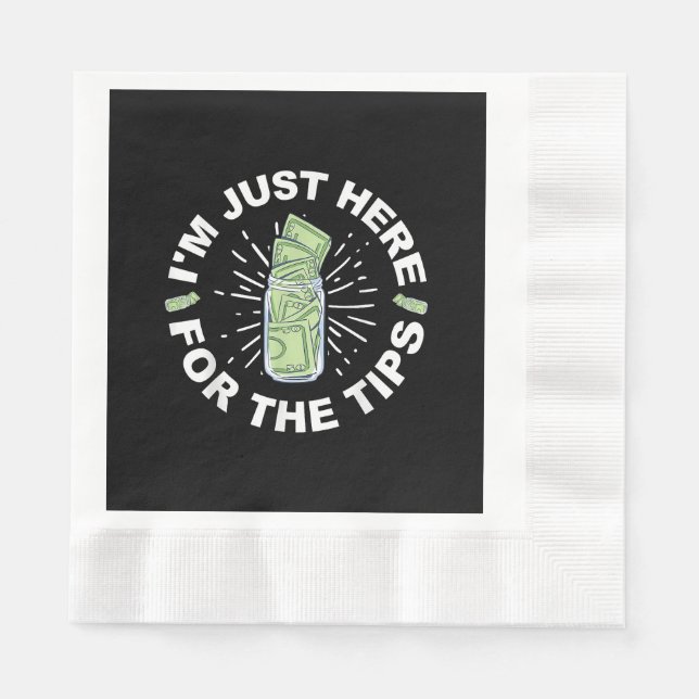 Funny Bartender Just  Napkin (Front)