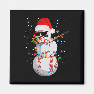 Funny Baseball Ball Santa Hat Dabbing Xmas Pyjamas Magnet