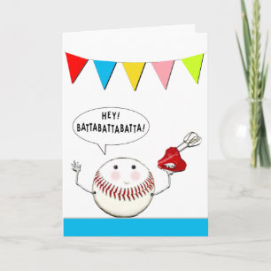 Funny baseball birthday card