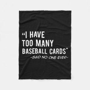 Funny Baseball Cards Collector Gift T Shirt Fleece Blanket