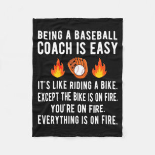 Funny Baseball Coach Gifts Baseball Coaching Baseb Fleece Blanket