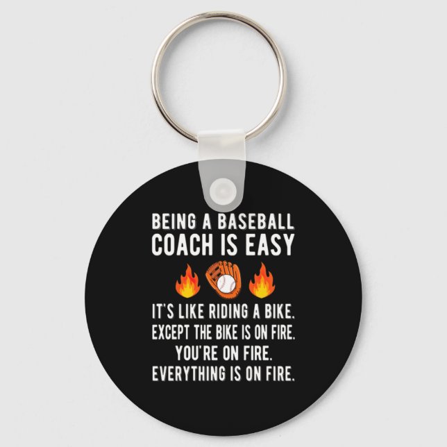 Funny Baseball Coach Gifts Baseball Coaching Baseb Key Ring (Front)
