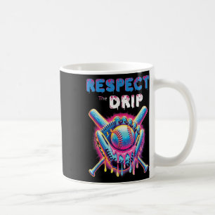Funny Baseball Drip Ice Cream Dripping Respect The Coffee Mug