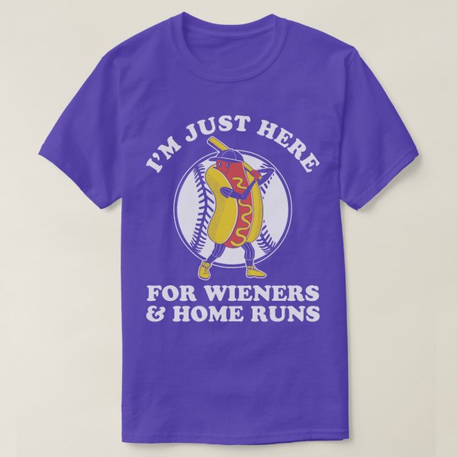 Funny Baseball  for Women Men Wieners Home Runs T-Shirt (Design Front)