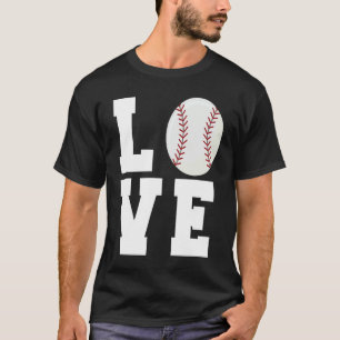 Funny Baseball Love Mom Dad Coach Player Athlete S T-Shirt