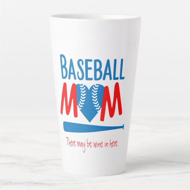 Funny Baseball Mum  Latte Mug (Front)