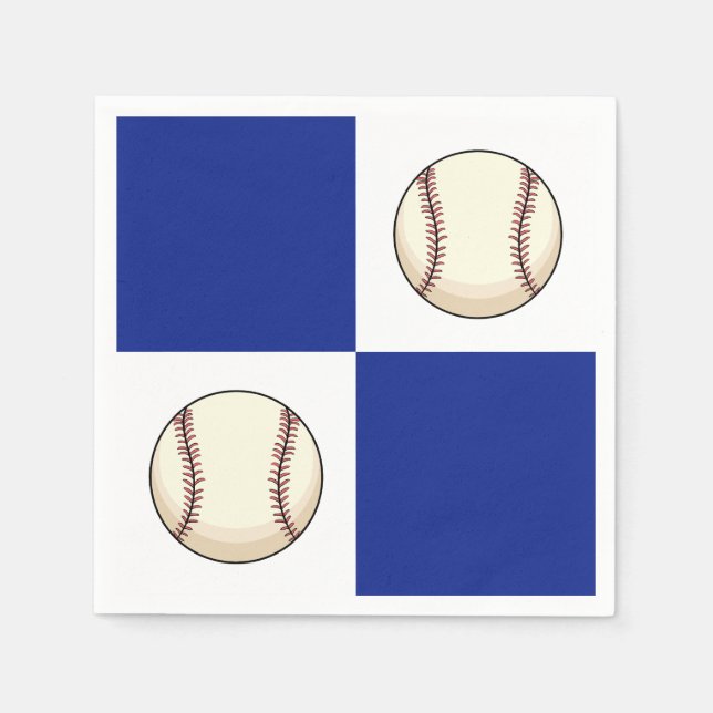 Funny Baseball Photo Template Napkin (Front)