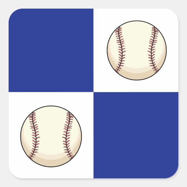 Funny Baseball Photo Template Square Sticker (Front)