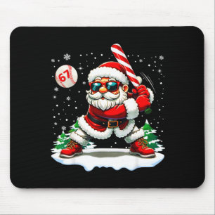 Funny Baseball Santa 67 Christmas Xmas Pajamas Boy Mouse Pad