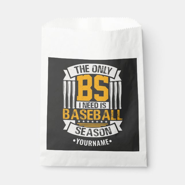 Funny Baseball Sarcasm Favour Bag (Front)