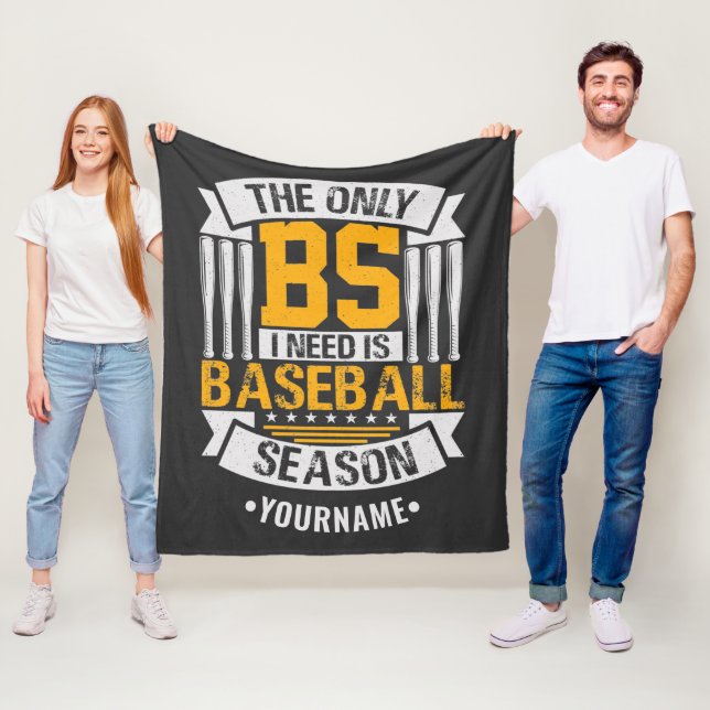 Funny Baseball Sarcasm Fleece Blanket (In Situ)