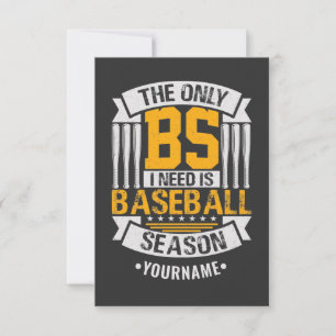 Funny Baseball Sarcasm  RSVP Card