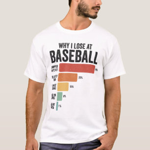 Funny Baseball Sport Why I Lose At Baseball Retro T-Shirt