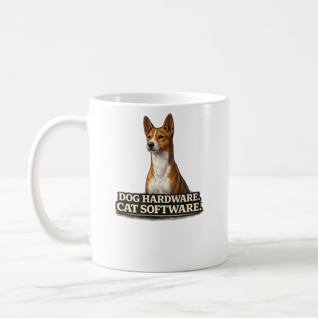 Funny Basenji Owner Gift Coffee Mug (Left)
