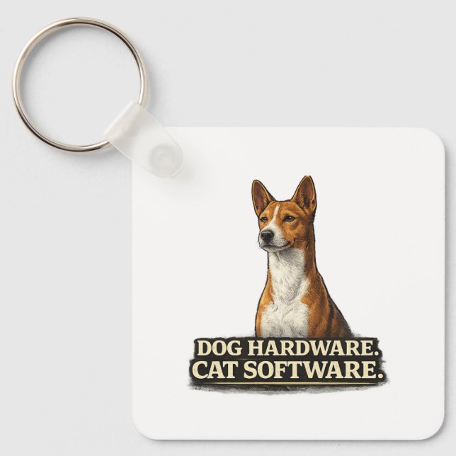 Funny Basenji Owner Gift Key Ring (Front)