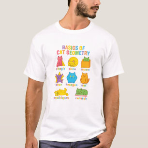 Funny Basics of Cat Geometry Math Pun Kawaii T-Shirt