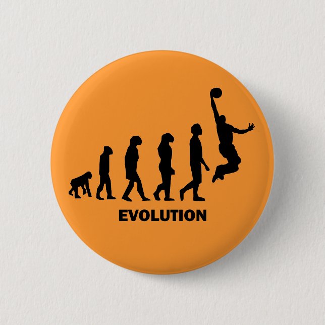 Funny basketball 6 cm round badge (Front)