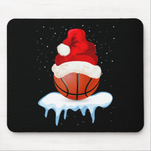 Funny Basketball Ball Christmas Design Mouse Pad