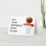 Funny Basketball Birthday Card<br><div class="desc">Funny basketball birthday cards for basketball player,  team coach or MVP legend. To personalise edit text to add name.</div>